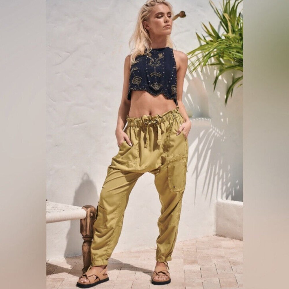 Free People | Movement Trekker Pant Women Size L Khakis Brown Oversized